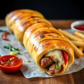 Sausage & Pepper Stromboli